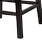Baxton Studio Theron MidCentury Black Faux Leather Espresso Brown Finished Wood Swivel Counter Stool Set 2PC 225-2PC-12969-ZORO - alternate 2